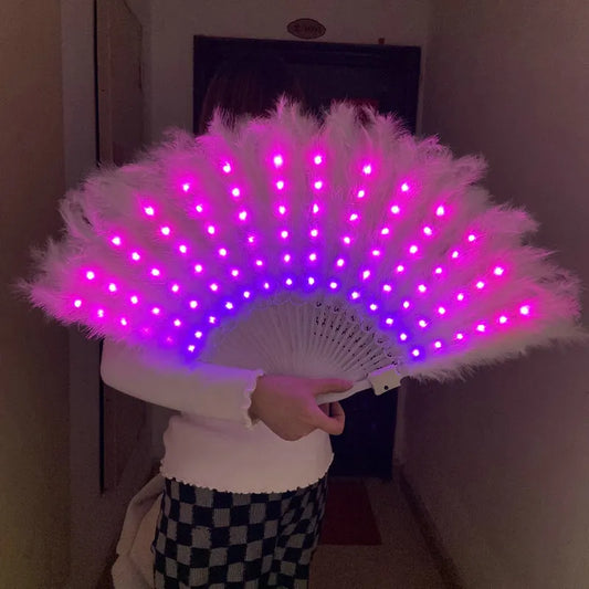 LED Feather Flashing Fan Dancing Lights - Rave Base
